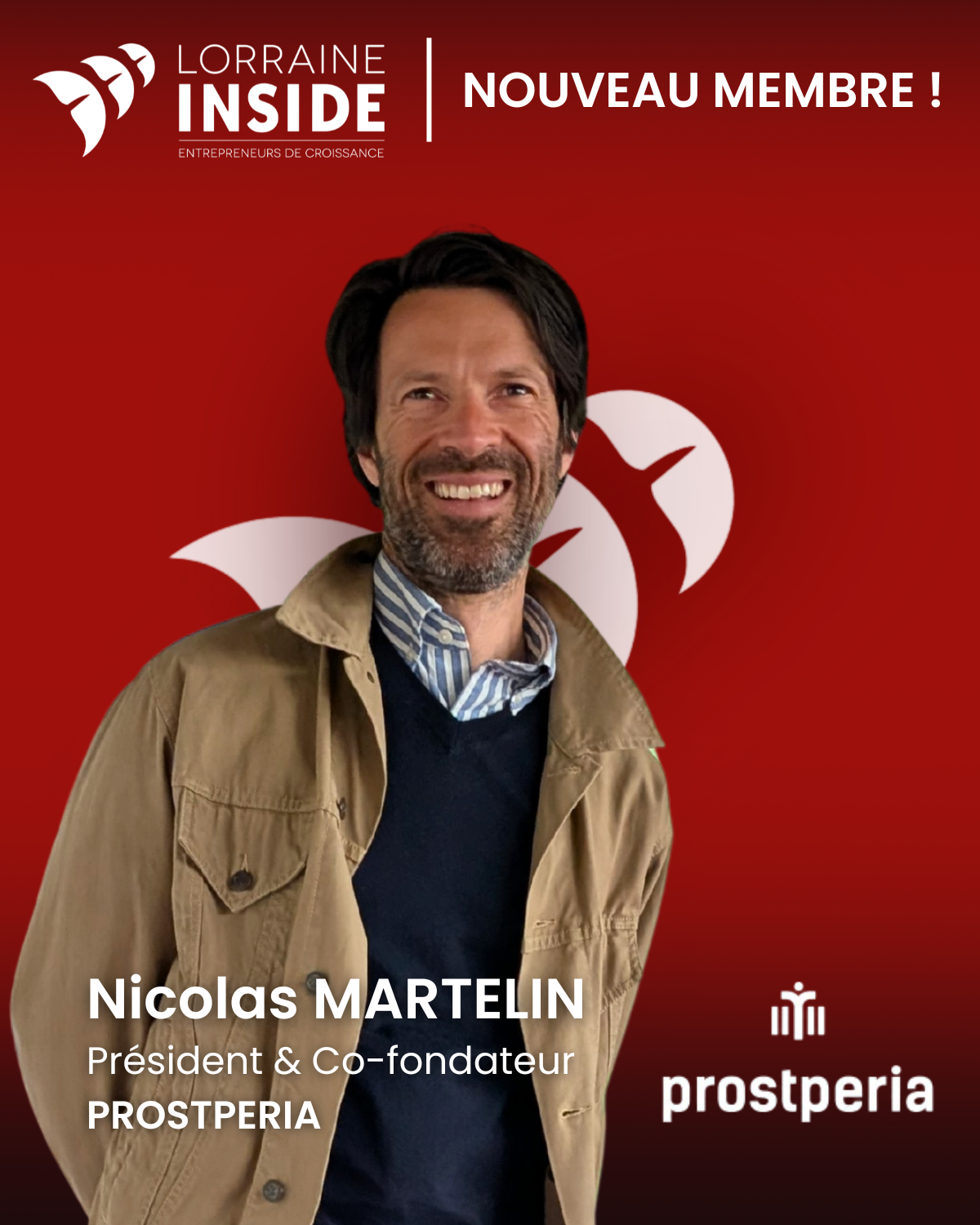 Nouveau membre Nicolas MARTELIN PROSTPERIA